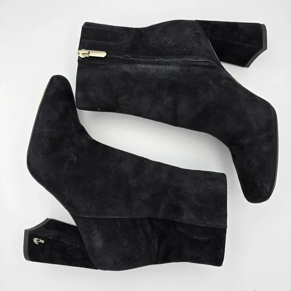Sam Edelman Codie Booties, Black Suede, Women's Size 6.5 - Picture 11 of 12